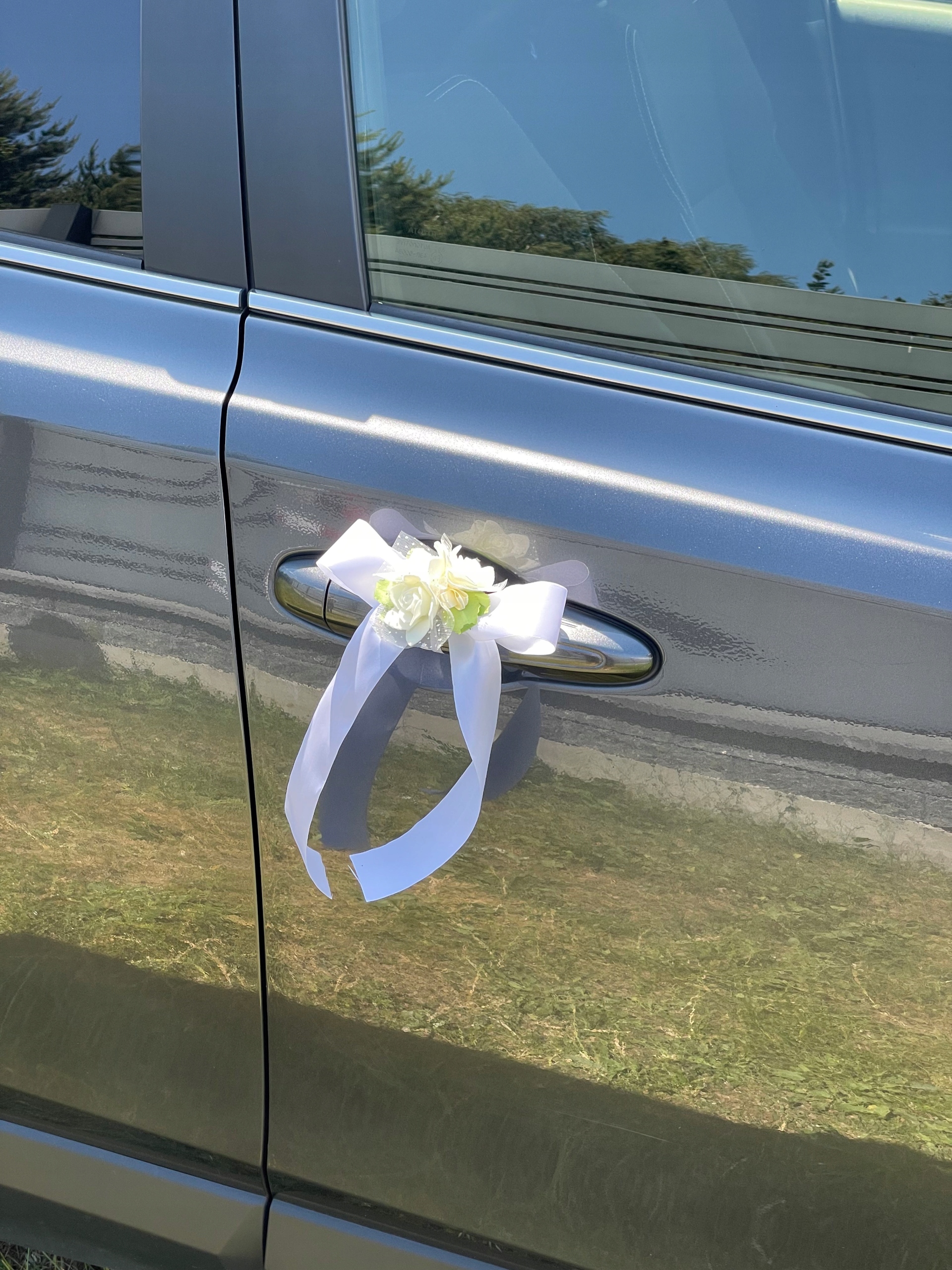 Kokarda dekoracja samochodu / krzeseł ślub krem Marka bez marki