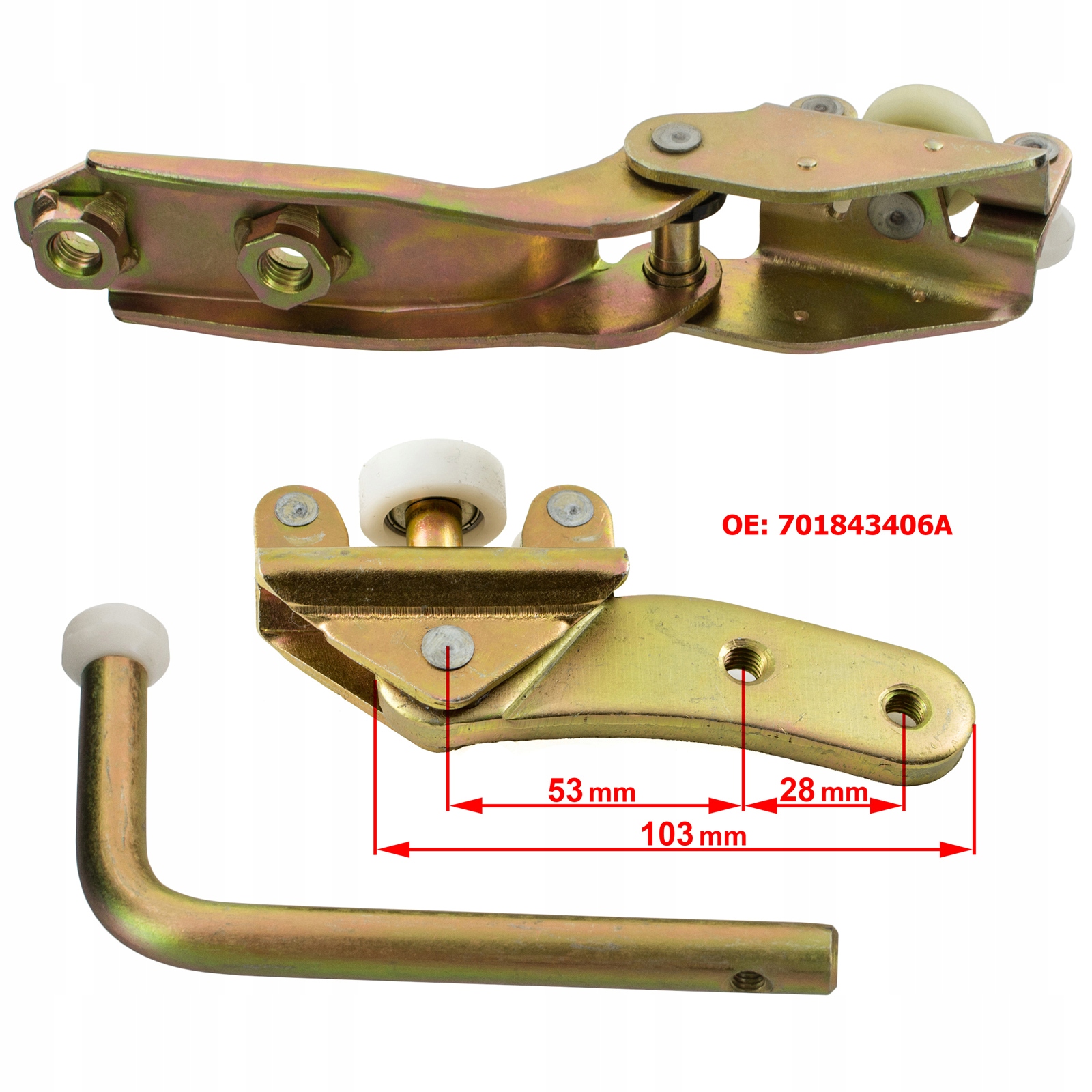 ROLKA ROLKI DRZWI WÓZEK VW T4 90-04 KPL KRÓTKI Producent części Inny