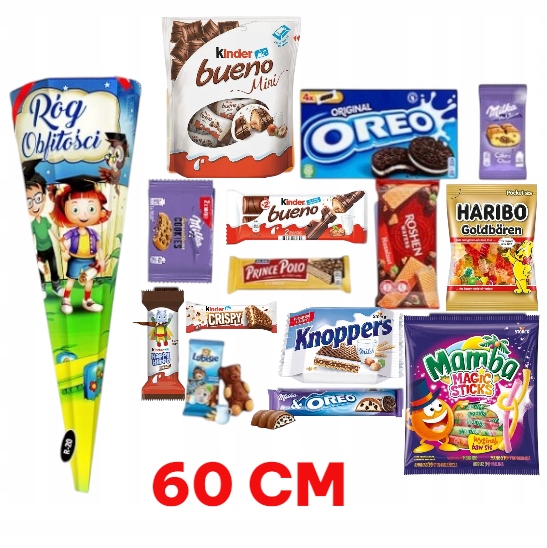 Róg obfitości Milka Tyta przedszkolaka 60 cm rozpoczęcie roku szkolnego