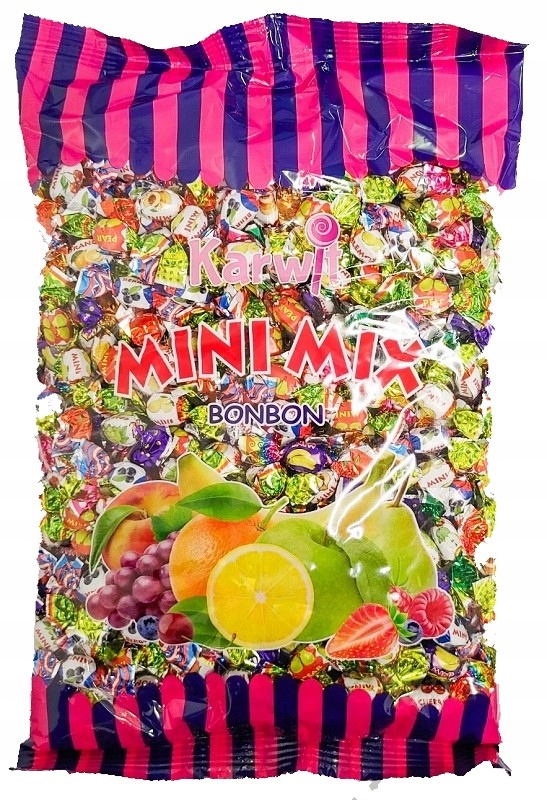 Mini Mix Bonbon cukierki wieloowocowe 1kg Waga 1000 g