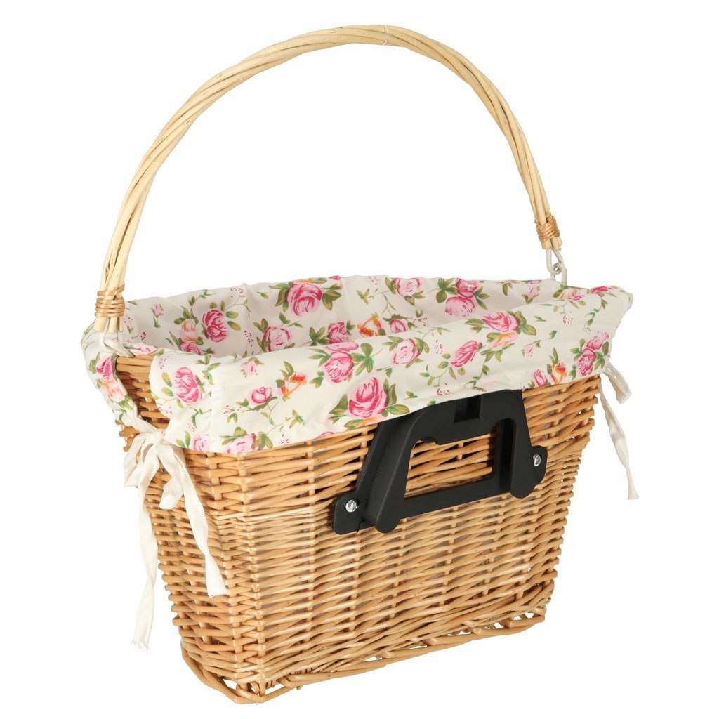 POJEMMNY KOSZ WIKLINOWY NA ROWER KOSZ PRZEDNI Z RĄCZKĄ SZYBKI MONTAŻ CLICK Rodzaj przedni