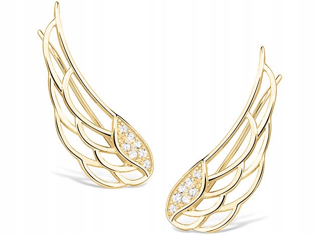 

Srebrne kolczyki 925 Nausznice Skrzydła Anioła