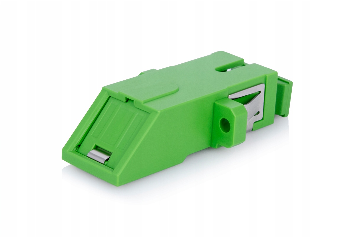 Adapter łącznik światłowodowy OPTO SC/APC, SM, SIMPLEX, z klapką