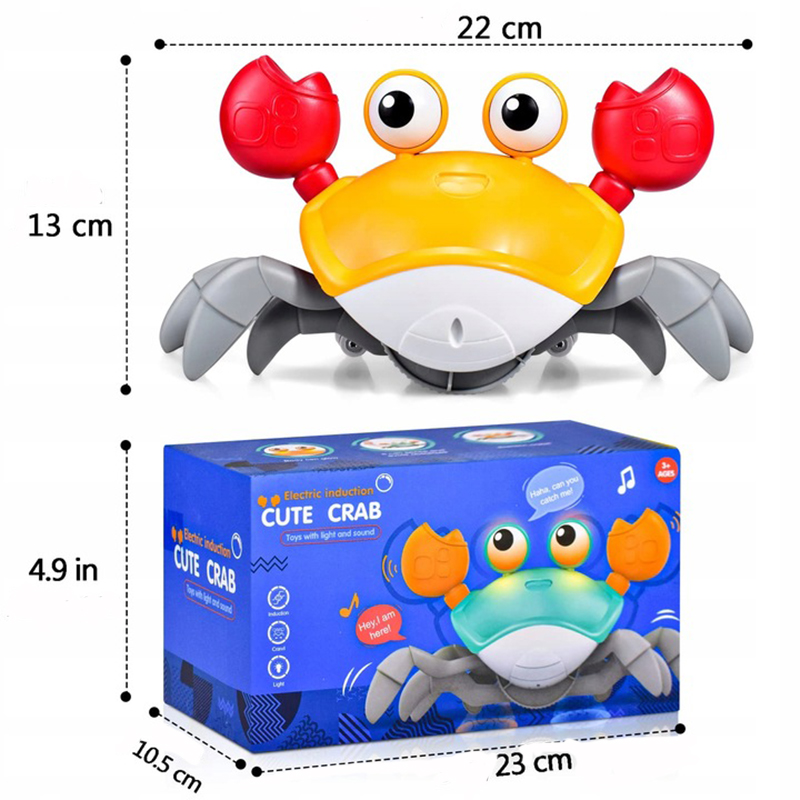 Interaktywny Krab pełzający chodzący z czujnikiem ruchu Materiał plastik