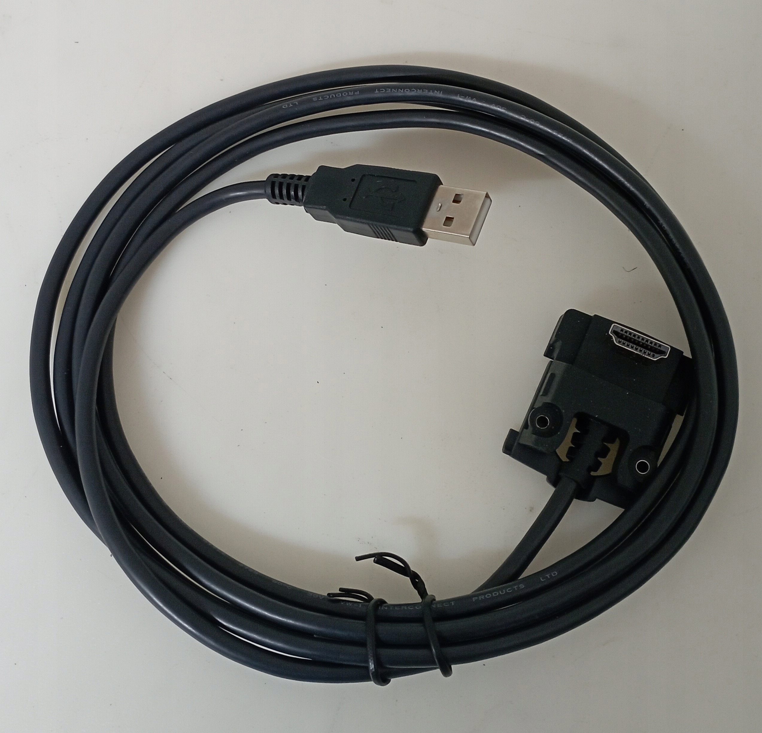 Kabel Przewód USB 2.0 - HDMI (kątowy) 1m-2m MIX (M)