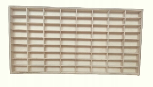 

Organizer Drewniany Pojemnik 81 przegródek 80x40