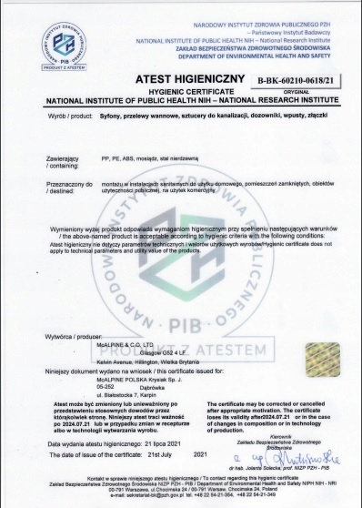 MCALPINE Rozeta maskująca F50 biała Kod producenta F50