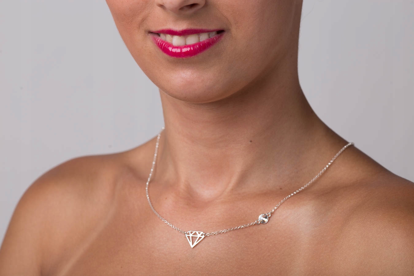 

Naszyjnik Celebrytka Diament cyrkonia Swarovski