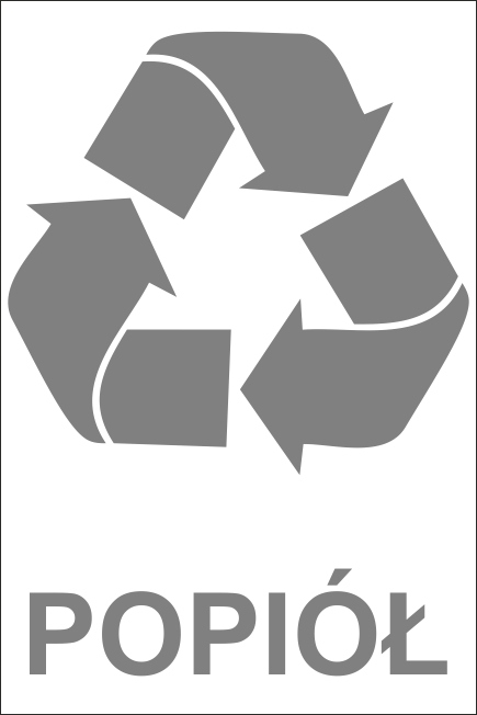 

20x30 cm Popiół Naklejki segregacja kosze śmieci