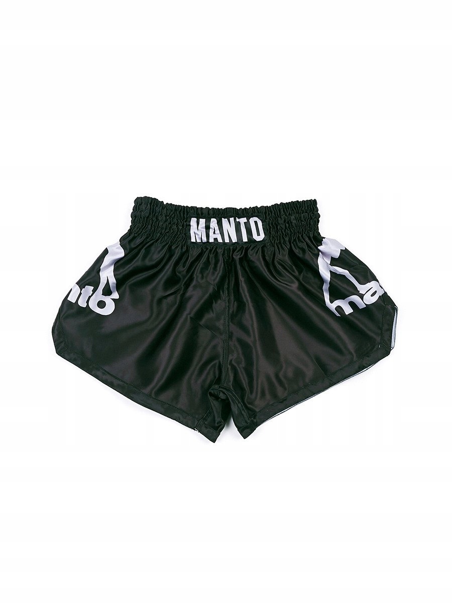 Spodenki Manto Muay Thai Dual czarno-srebrne roz. M