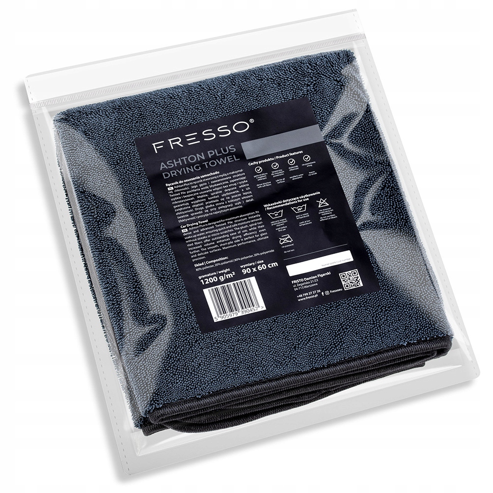 Fresso Plus Ashton Drying Towel 90x60 1200G Ręcznik Do Osuszania Lakieru