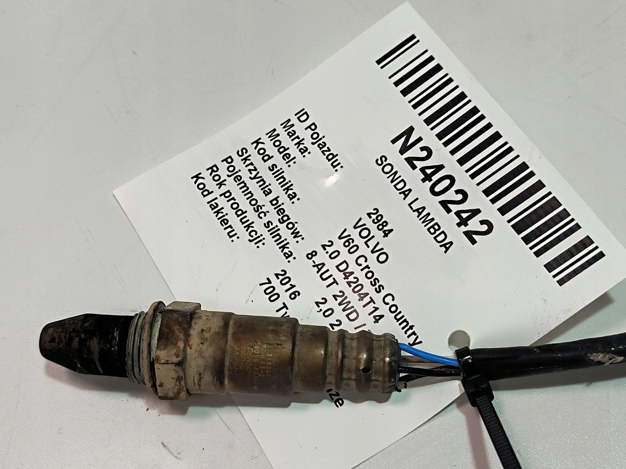 SONDA LAMBDA 31319385 VOLVO V60 Cross Country
