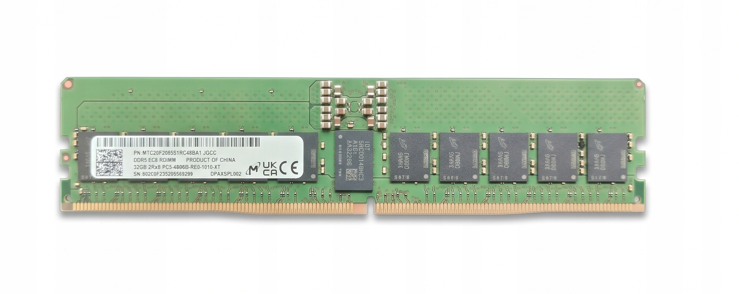 paměť Ram Micron 32GB DDR5 4800MHz Rdimm Ecc MTC20F2085S1RC48BR