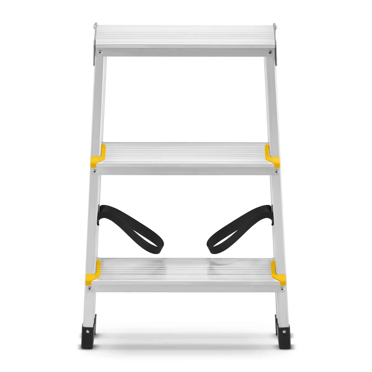 Drabina aluminiowa domowa dwustronna składana HIGHER 2x3 stopnie taboret podnóżek schodek — 18