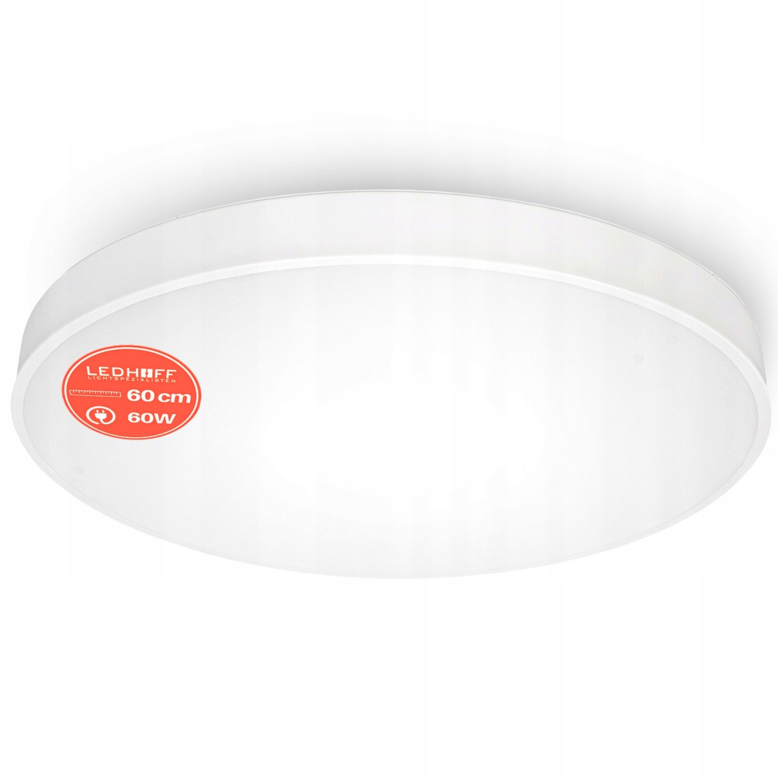 Stropní Svítidlo Bílý kulatý Velká lampa 60 cm nástěnný panel Výkonný 60 W