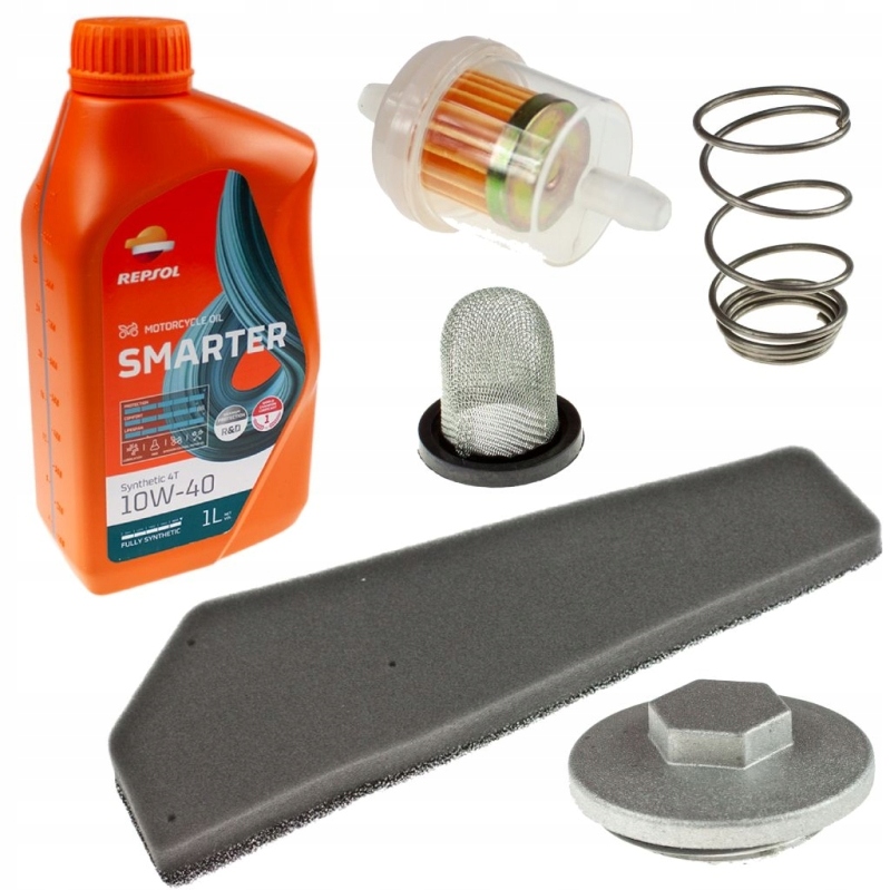 Filtr oleju powietrza paliwa olej chiński Skuter 4T 139QMB 50 80ccm zestaw