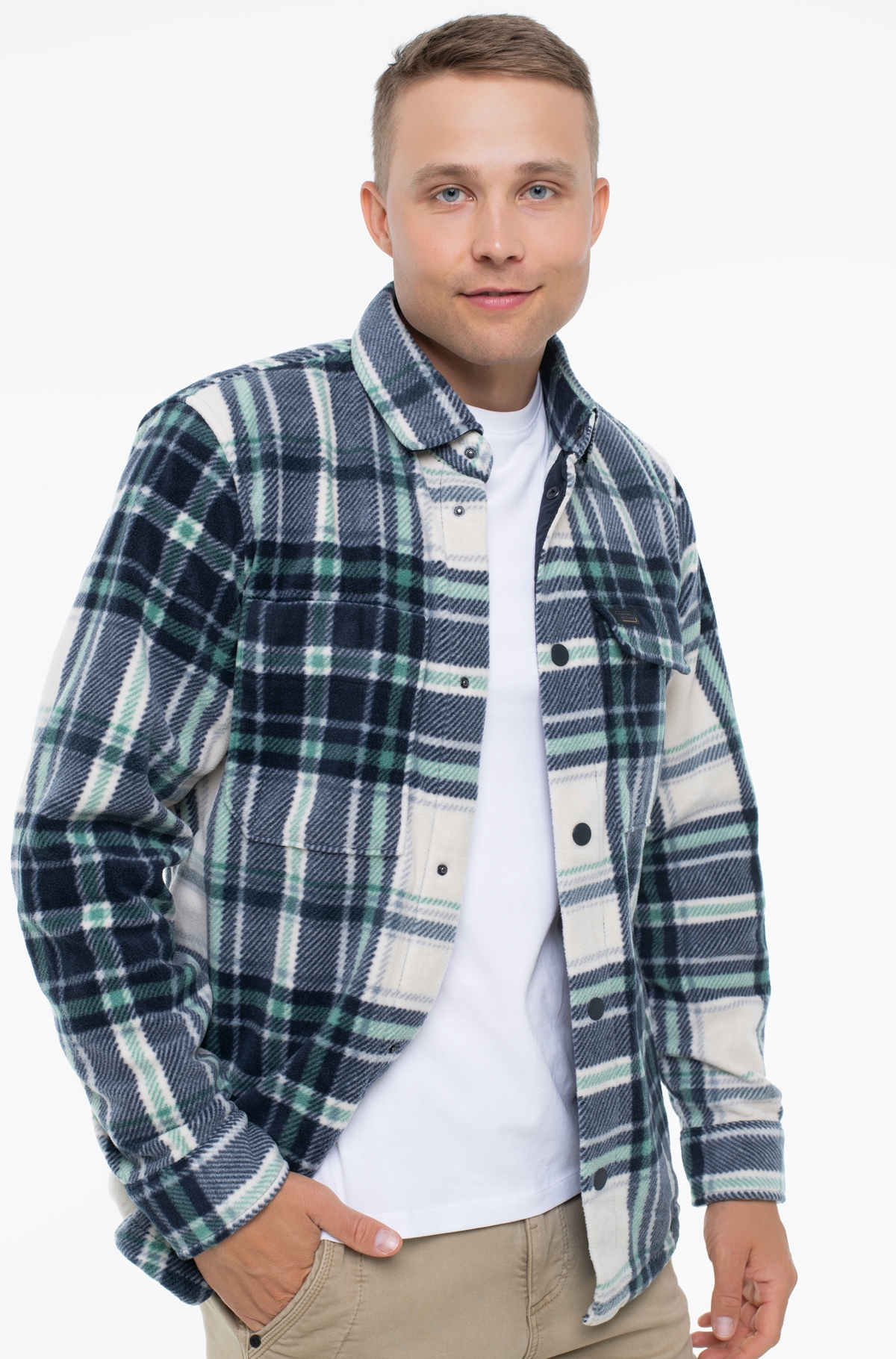 Camel Active Pánská Kostkovaná Bunda Do Pasu S Knoflíky, Velikost 6FA