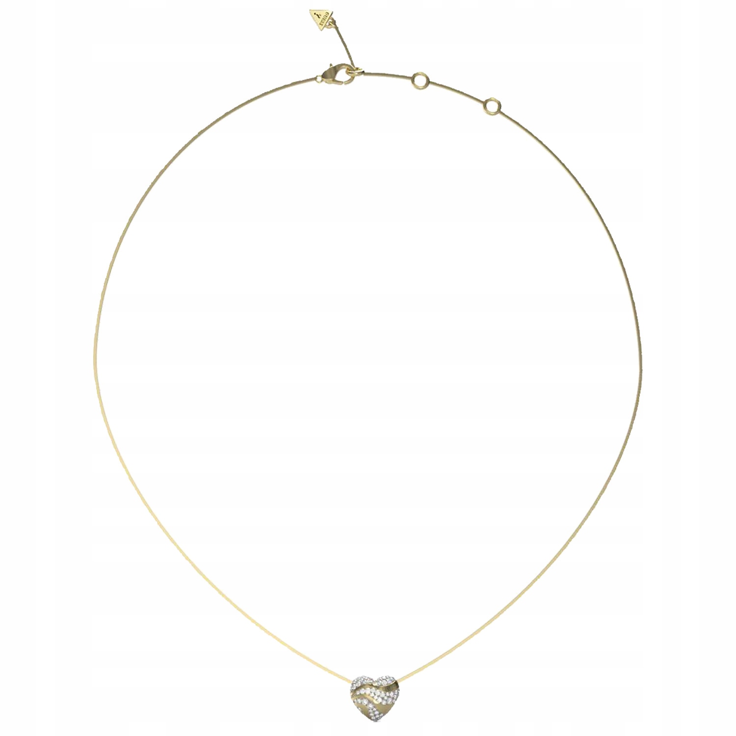 Náhrdelník Guess zlaté srdce zirkon 45 cm