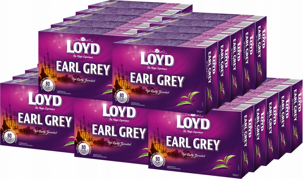 Herbata Earl Grey czarna w torebkach Loyd 80szt x25