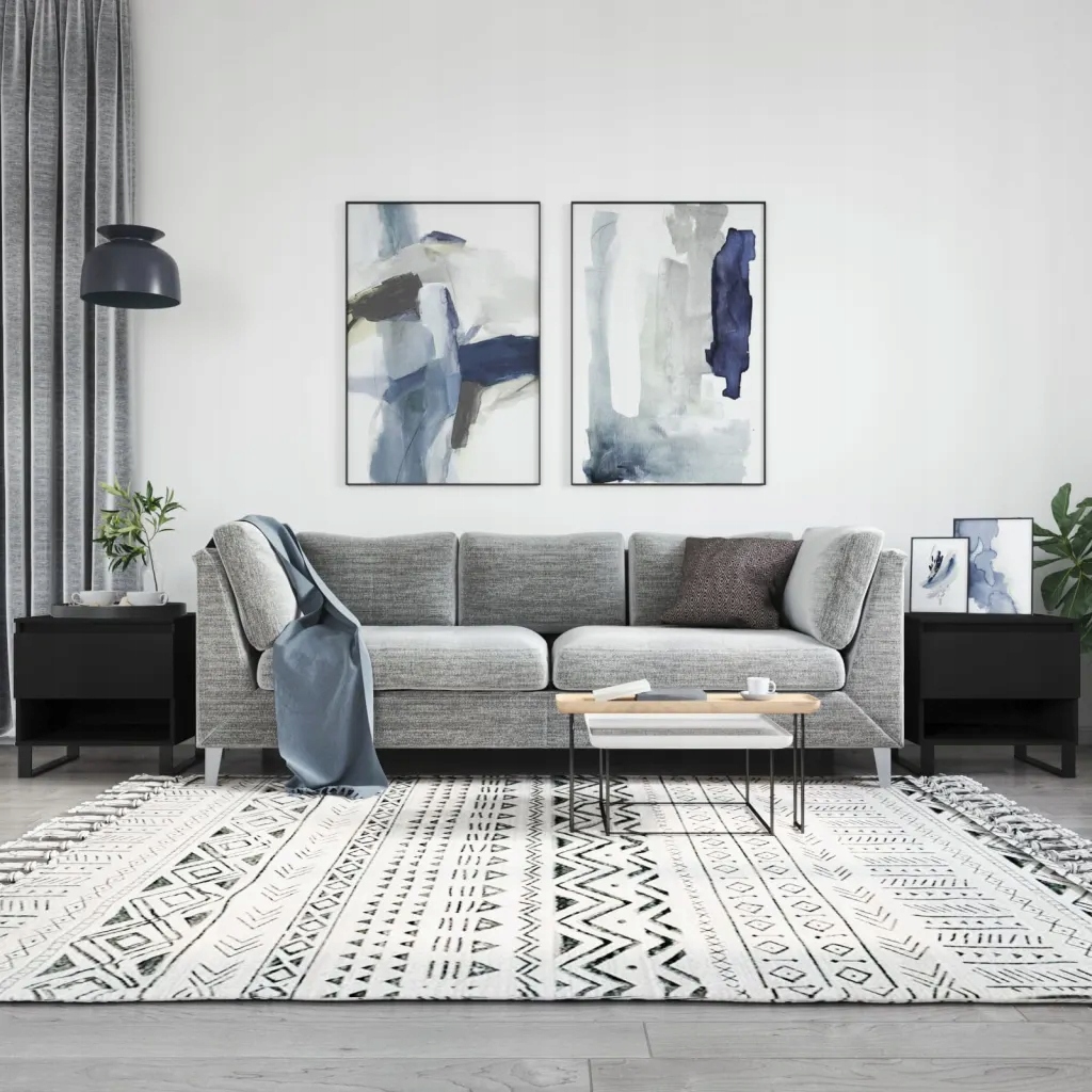 Petrashop Konferenční stolky 2 ks černé 50 x 46 x 50 cm kompozitní dřevo Č