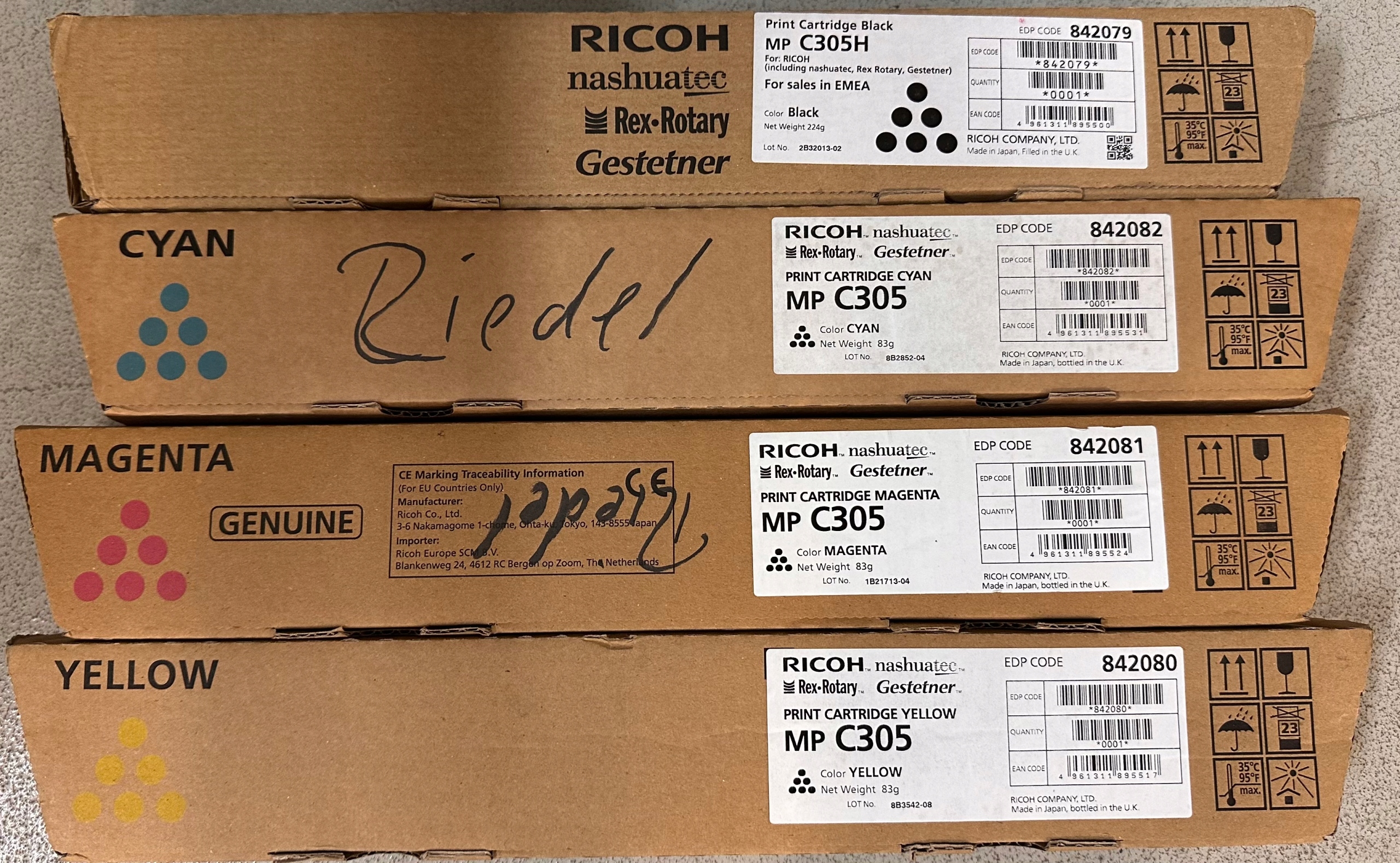 Original Oem Toner Ricoh Mp C305 (841618, 842079) (Black)