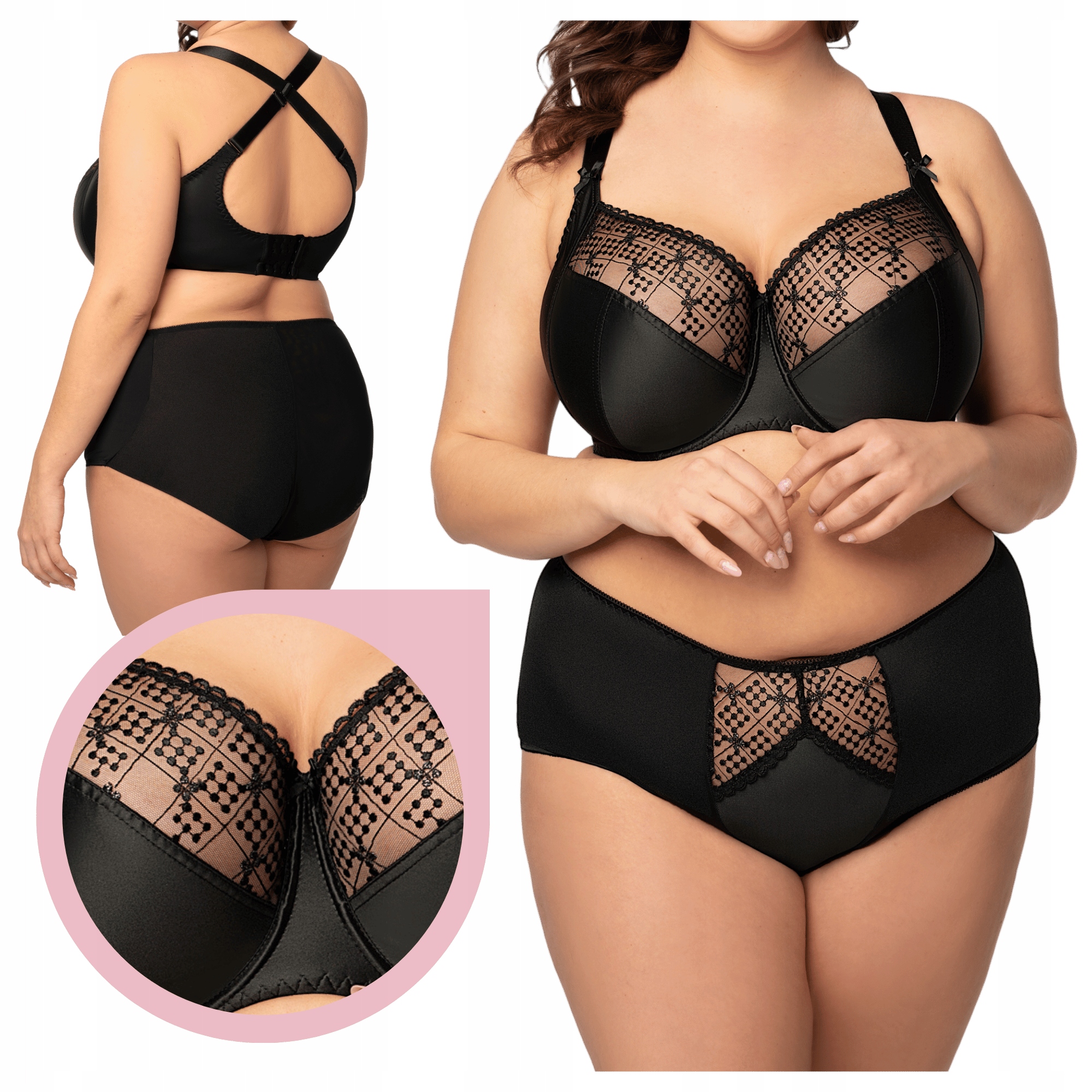 Nessa Ksymena soft Magic podprsenka měkká podprsenka černá pohodlná 75L