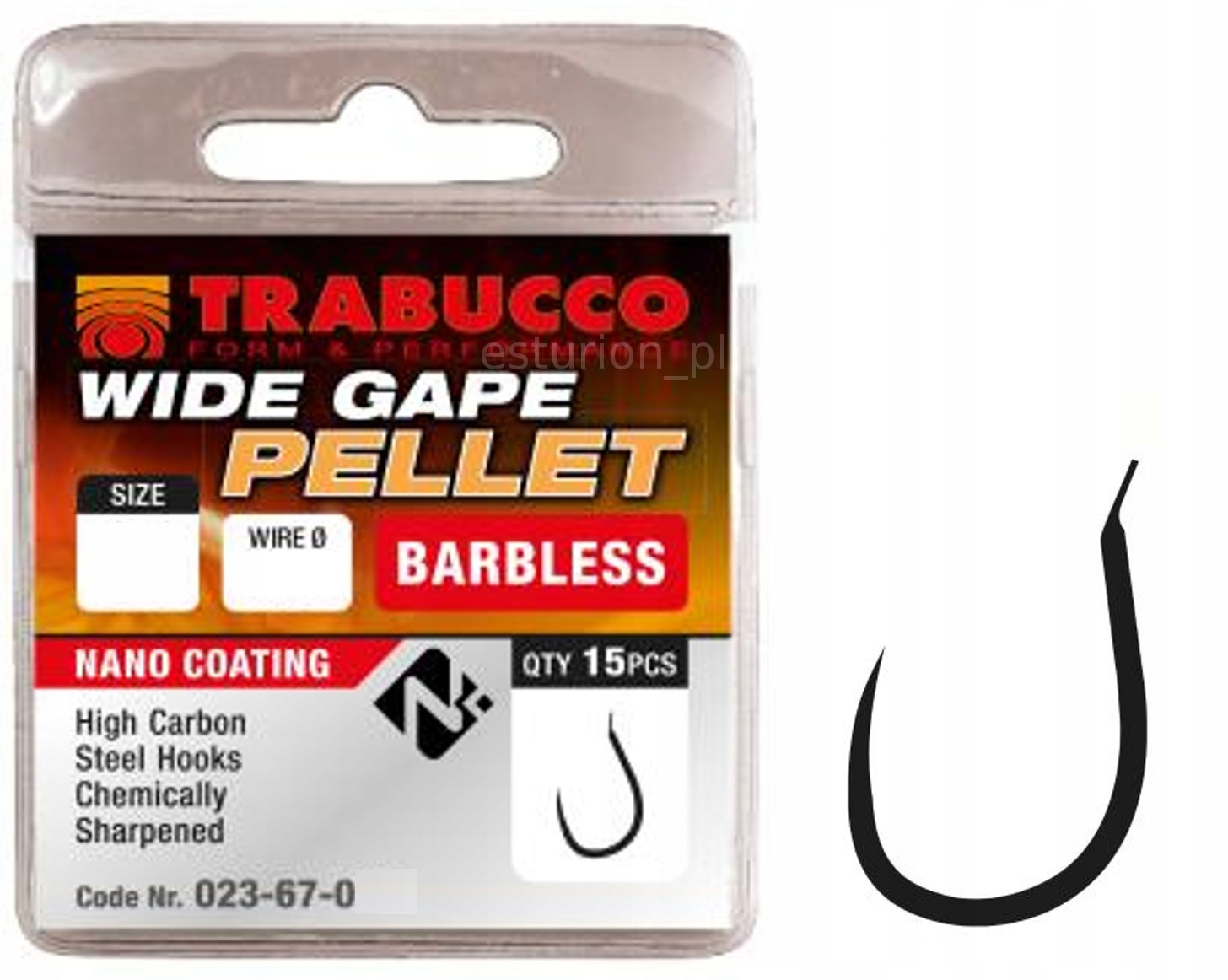 Haki Haczyki Wide Gape Pellet nr 14 Trabucco