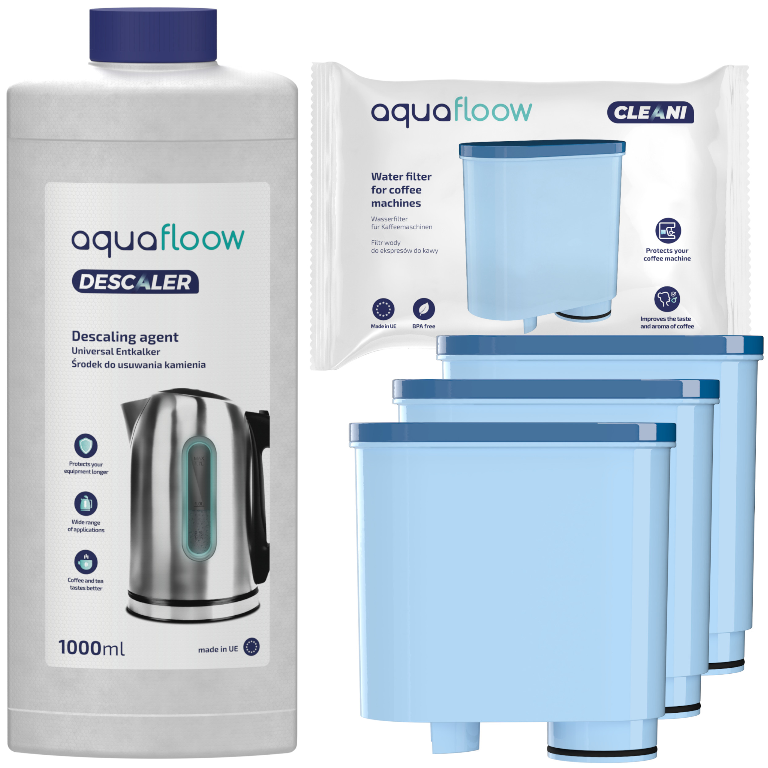 

3x wkład do Saeco Philips LatteGo Odkamieniacz 1l