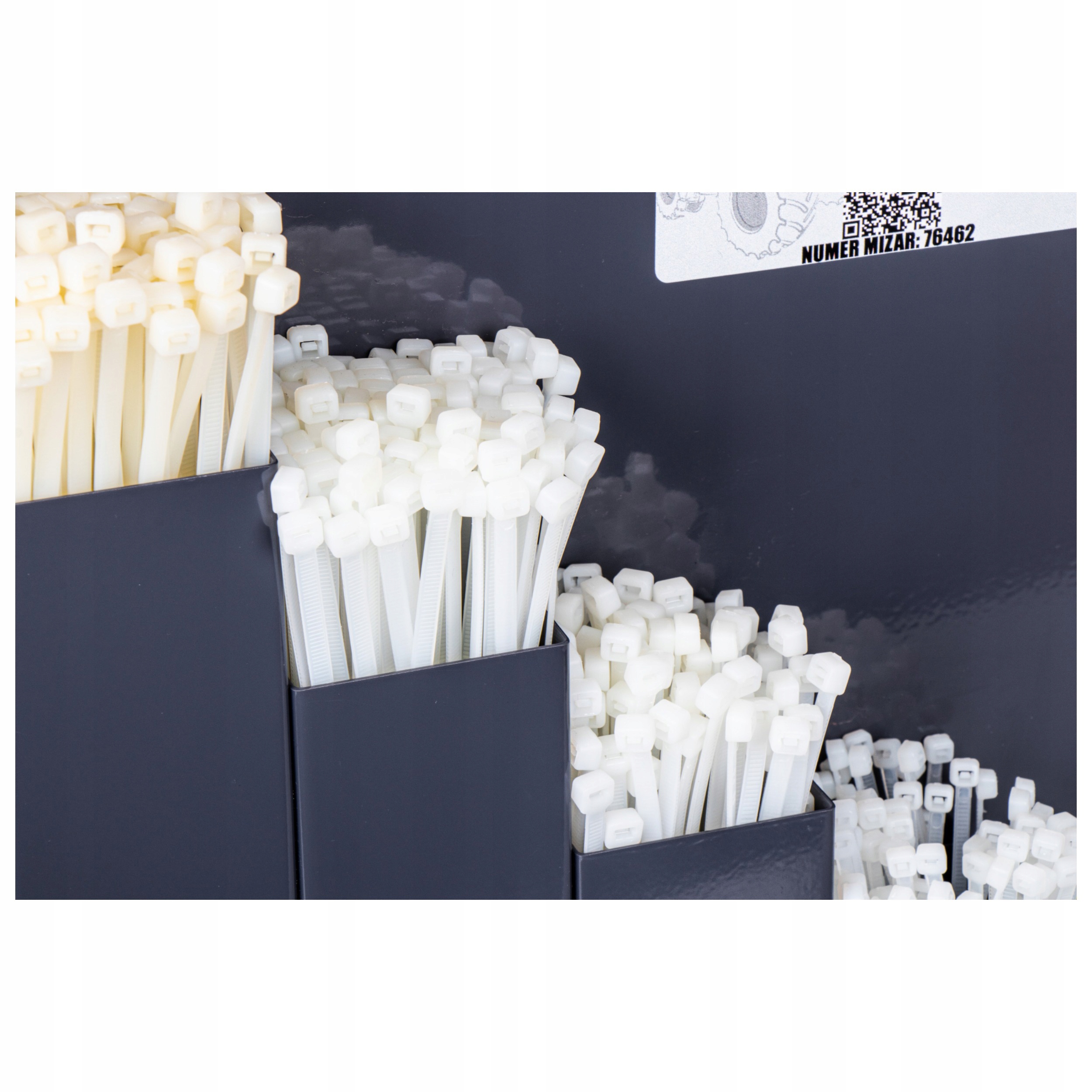 OPASKI ZACISKOWE KABLOWE BIAŁE ZESTAW 500szt. organizer MIZAR trytytki Kod producenta 76462