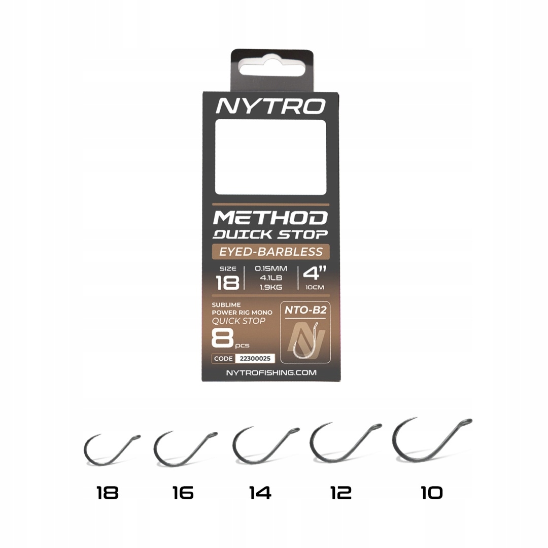 Przypon Nytro NTO-B2 Barbless 12 Method Quick-Stop Ready Tied Rigs