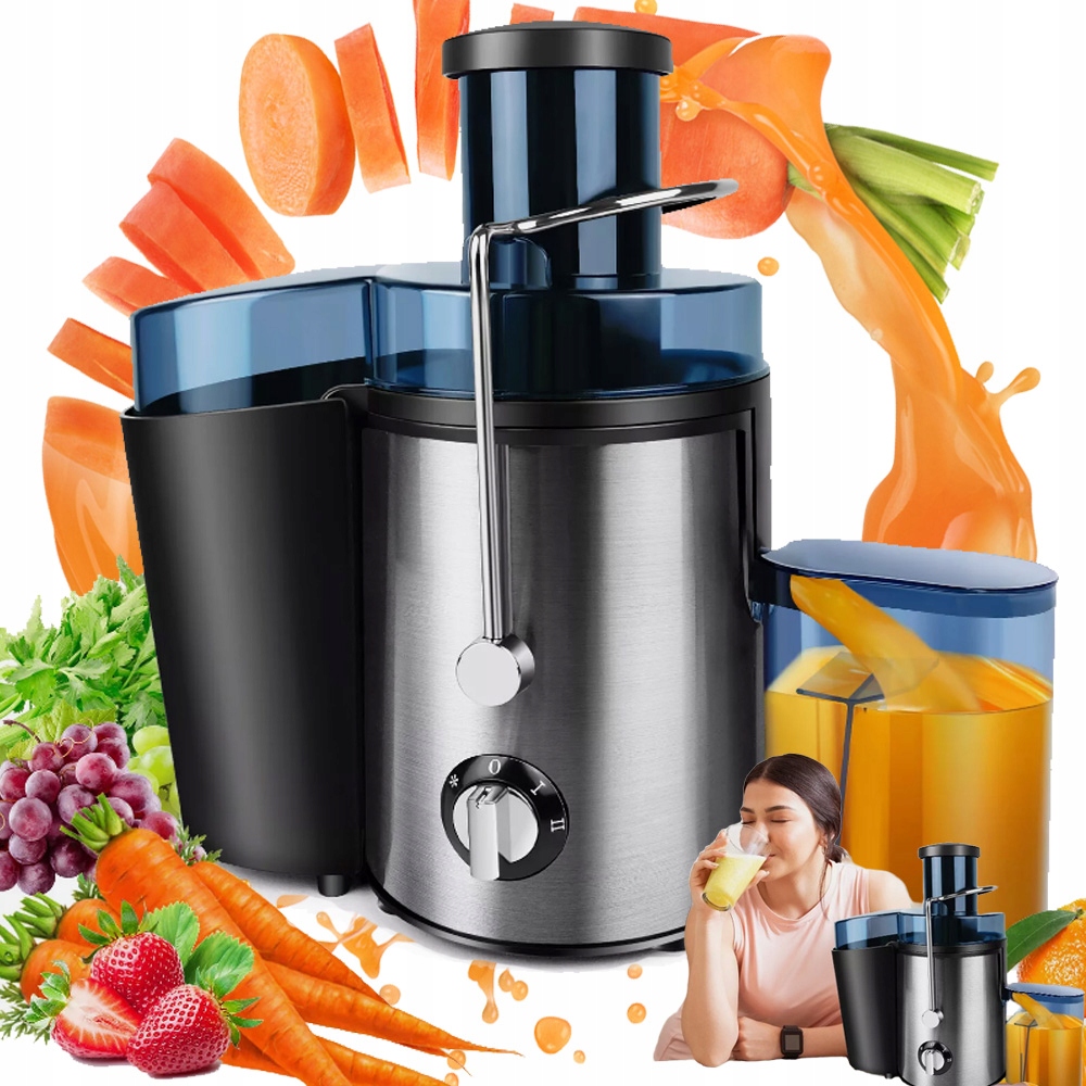 100W Výkonný Elektrický Odšťavňovač S Širokým Podavačem A 2 Rychlostmi