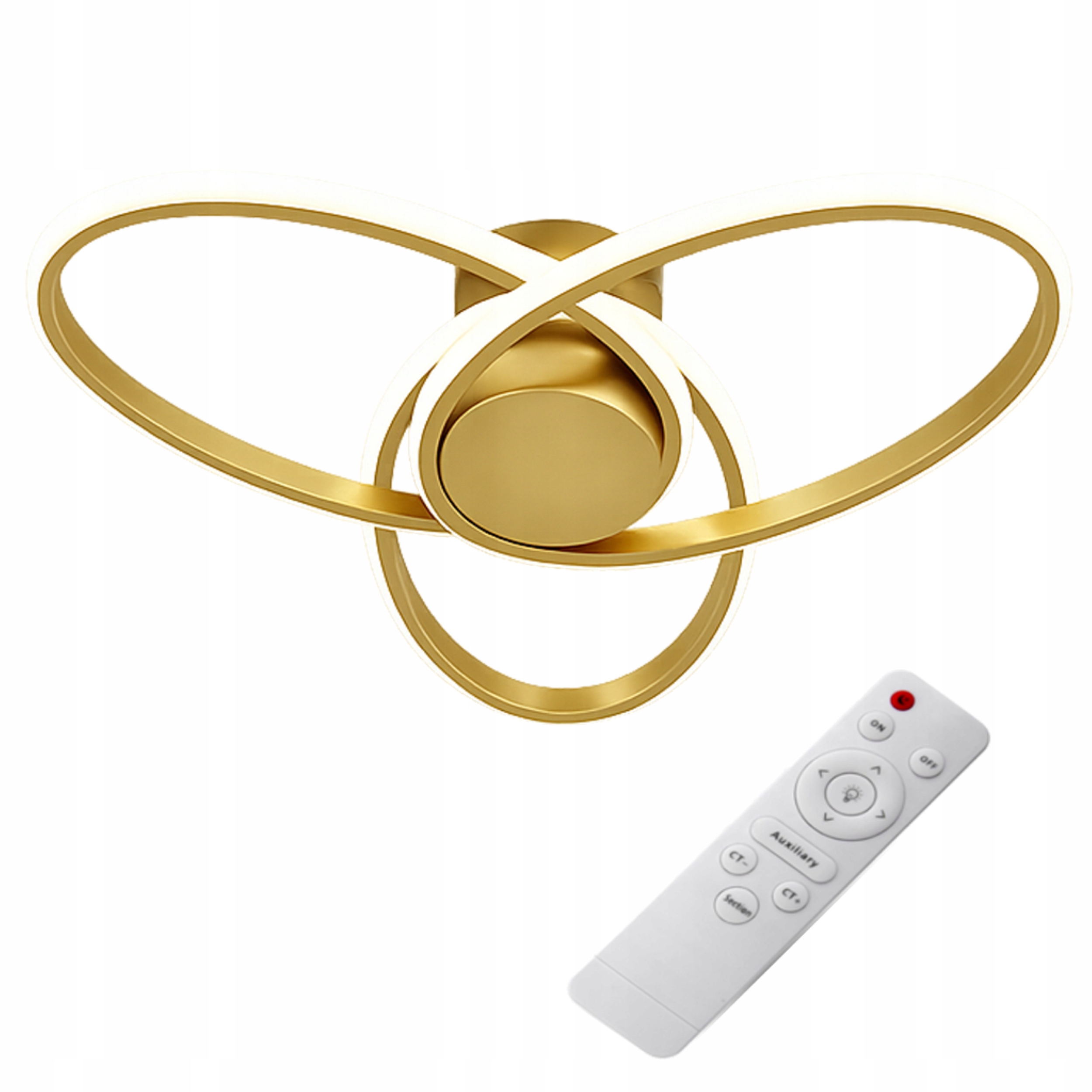 Stropní Svítidlo Zlatá 50 CM Stropní Svítidlo Led Moderní Stylová Páska S Dálkovým Ovládáním