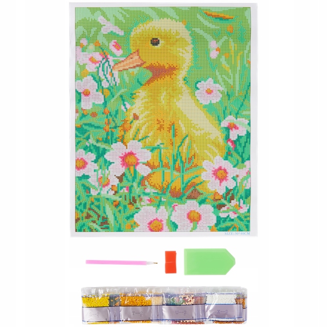 

Malowanie diamentami kaczuszka w kwiatach 30x40