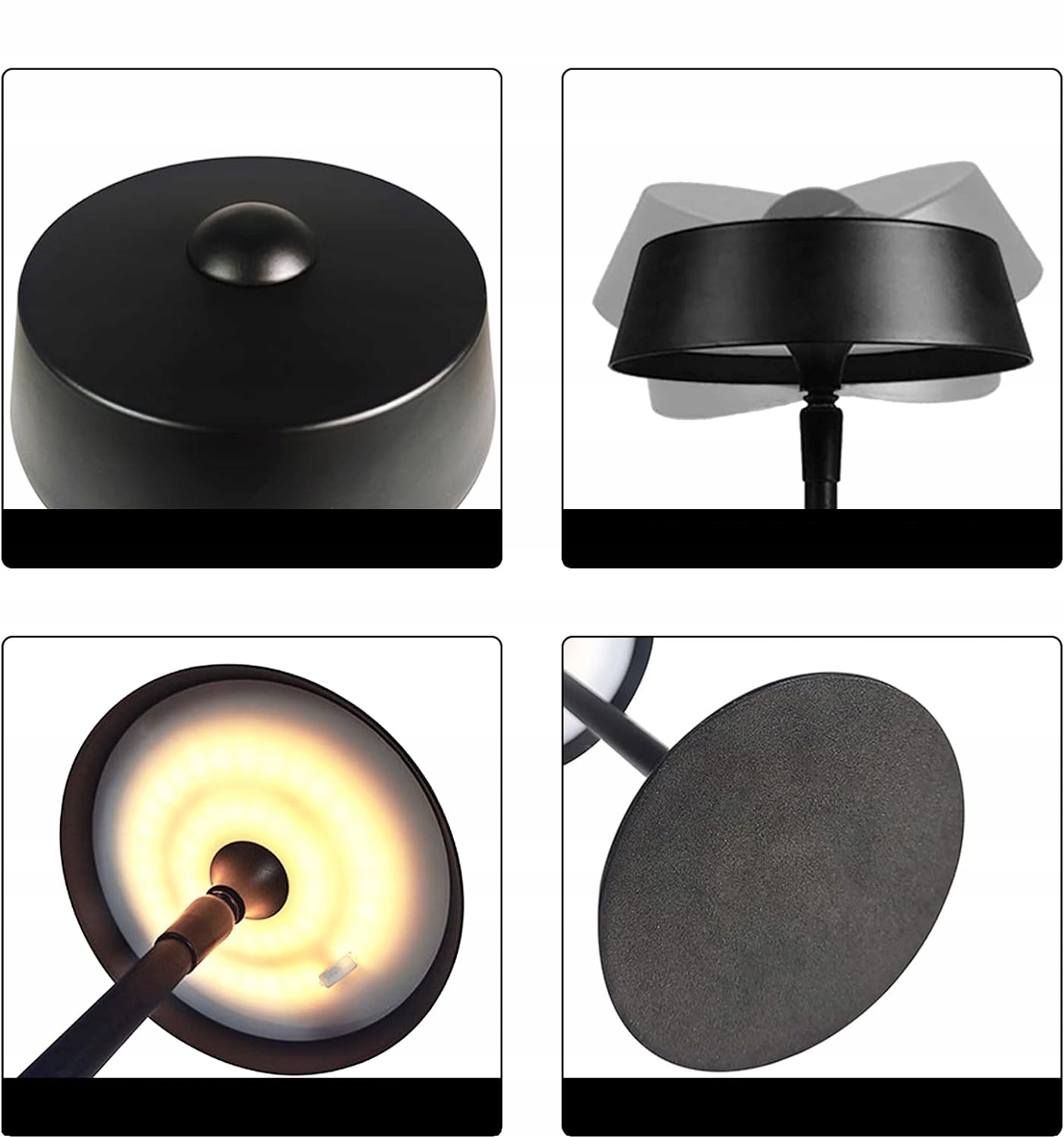 LAMPKA NOCNA LAMPA STOŁOWA NA BATERIE BEZPRZEWODOWA Długość/wysokość 31 cm