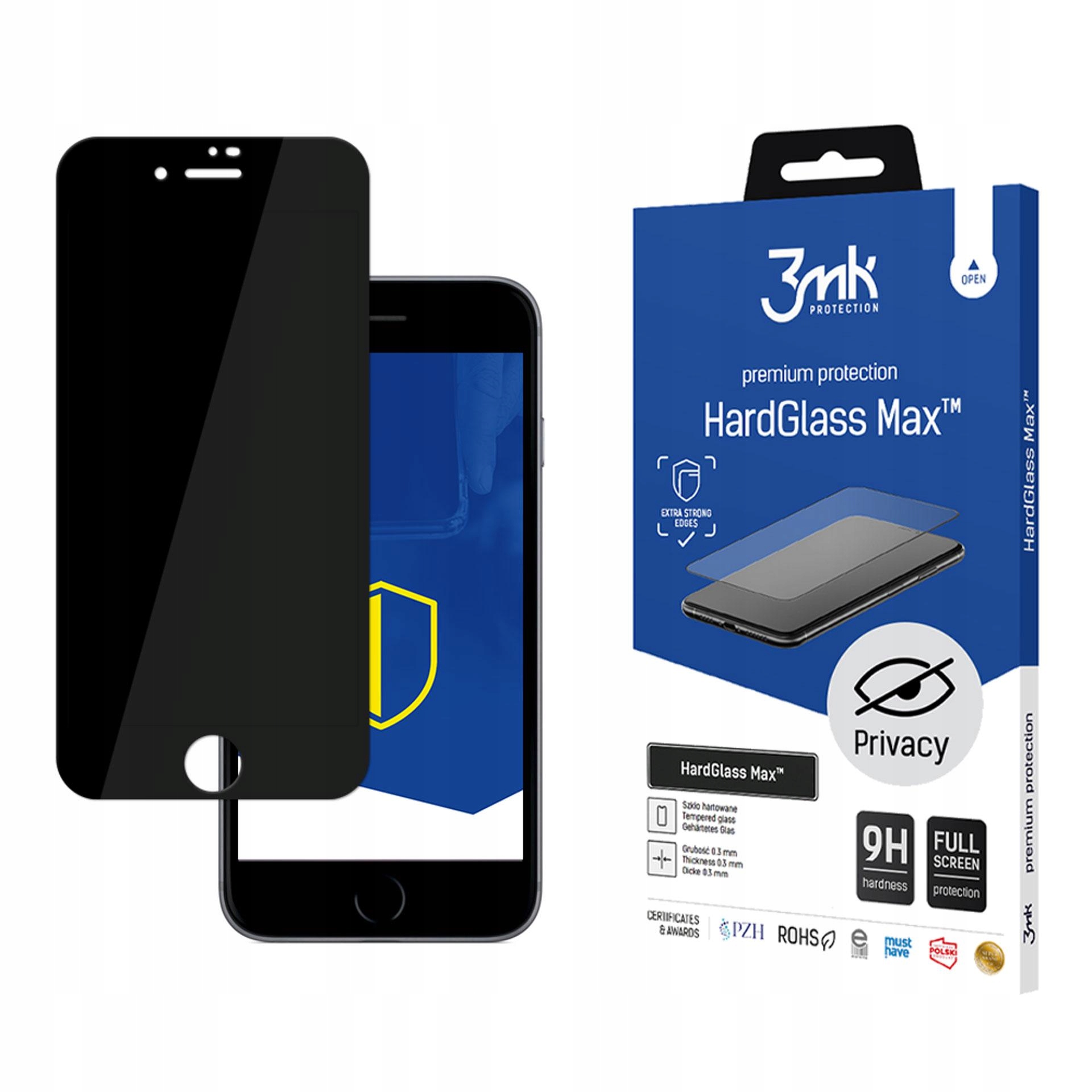 Tvrzené sklo na displej pro Apple iPhone 8 3mk HardGlass Max Privacy Black