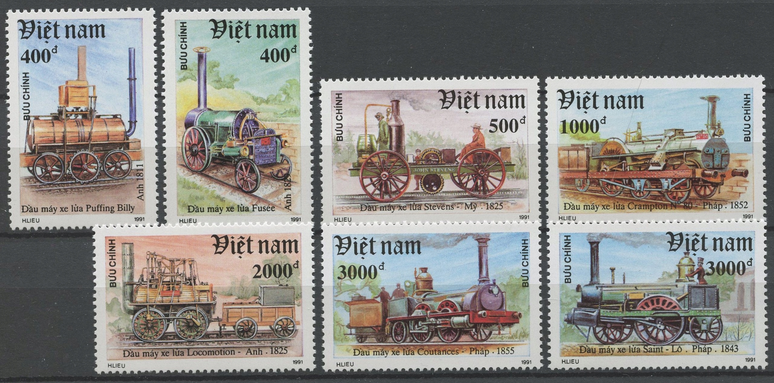 Wietnam** Mi. 2323-29 Kolejnictwo