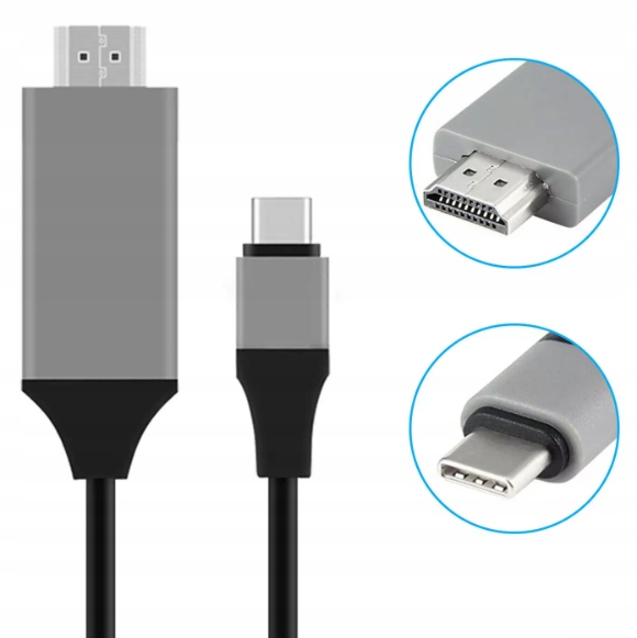

Kabel Usb-c 3.1 Thunderbolt 3.0 Na Hdmi Mhl 4K 2 M