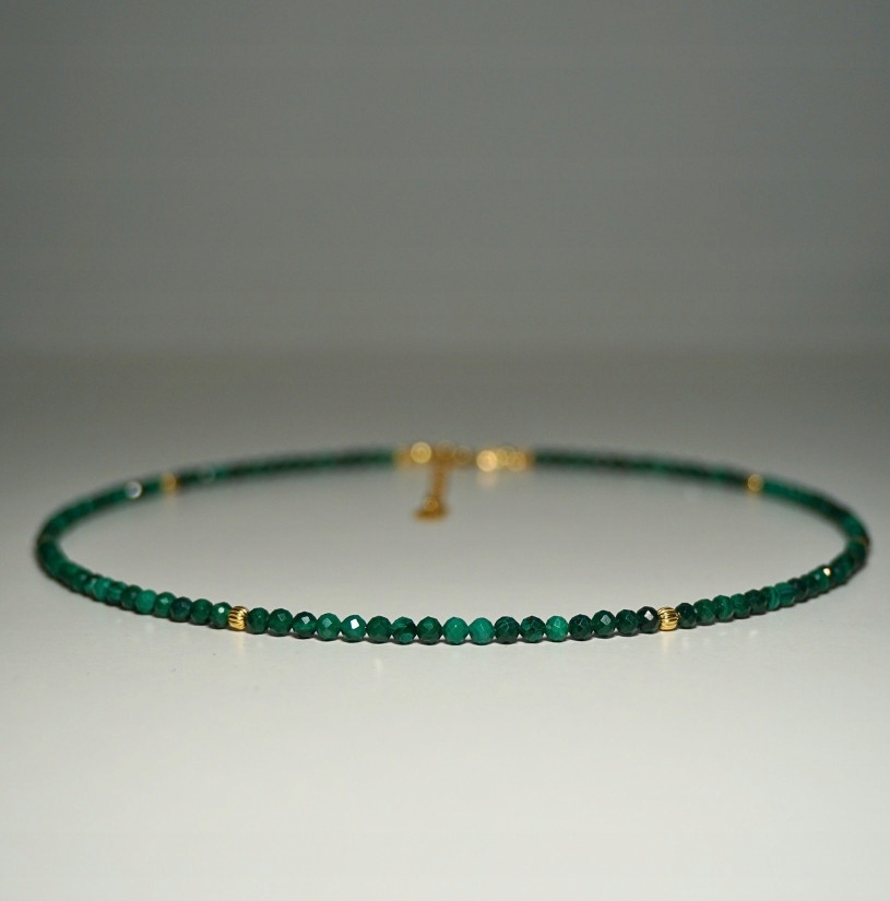 Naszyjnik Szczęścia Malachit 3mm Crystals Break 3 rozmiary