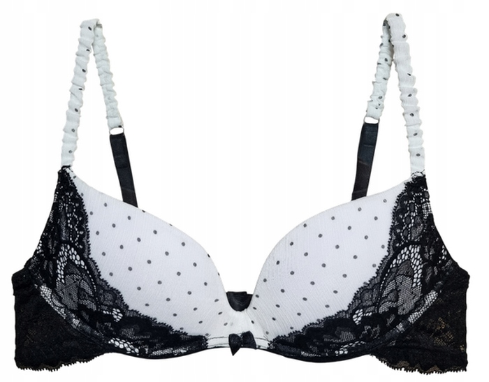 Intimissimi biustonosz Gioia Push-Up "nero/bianco pois" 3B/80B