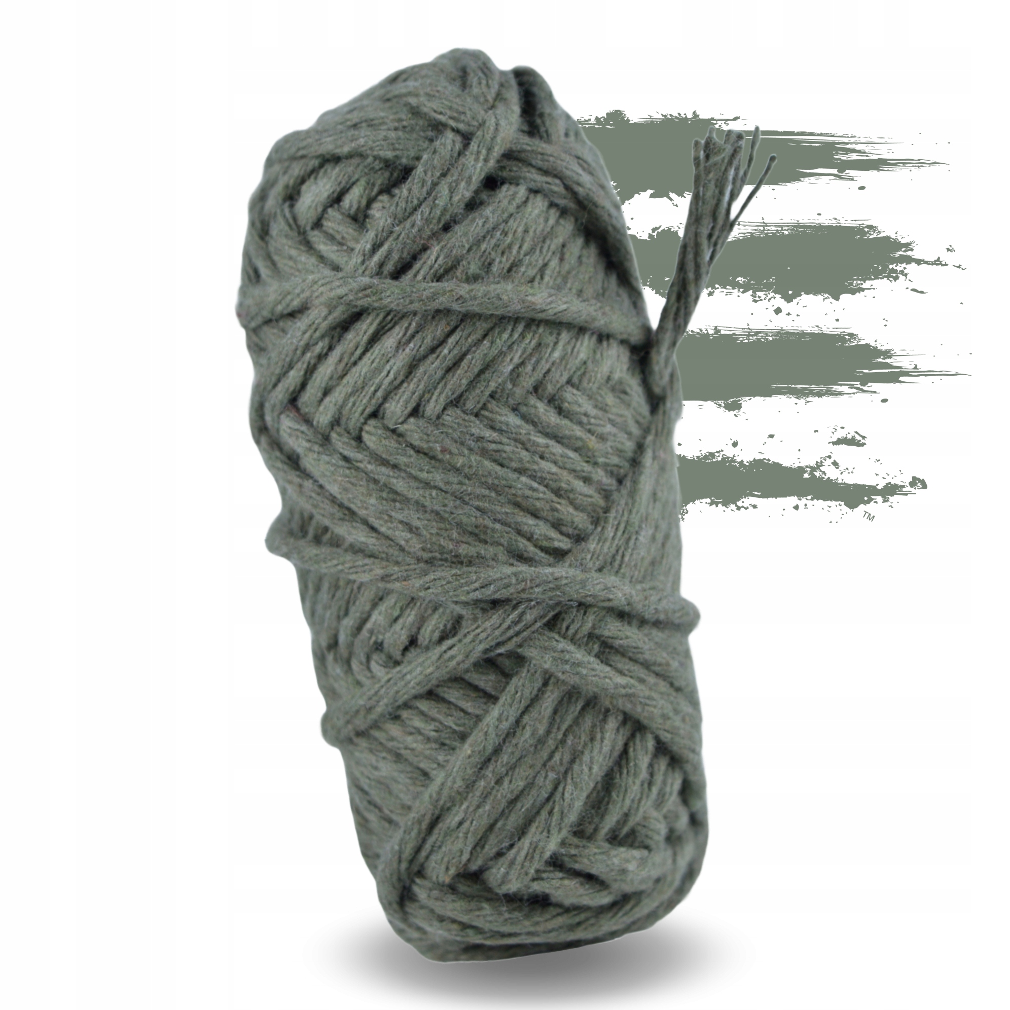 Sznurek do makramy bawełniany skręcany 3mm 20m khaki