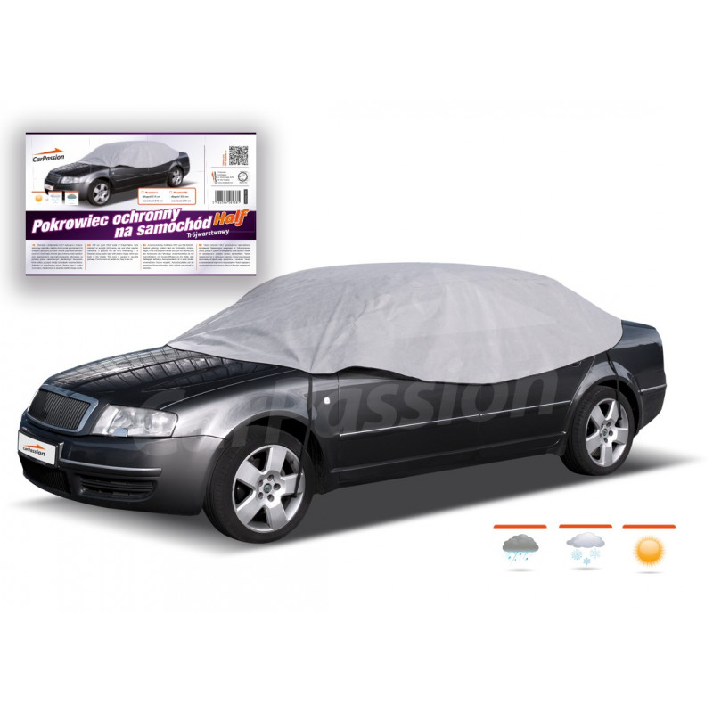 POKROWIEC PÓŁPLANDEKA NA DACH I SZYBY MATA OCHRONNA SAMOCHODOWA HALF ROZ.L