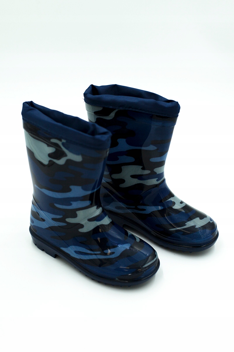 Kalosze DZIECIĘCE gumowce WSUWANE moro GRANATOWE (27) Marka Inna marka