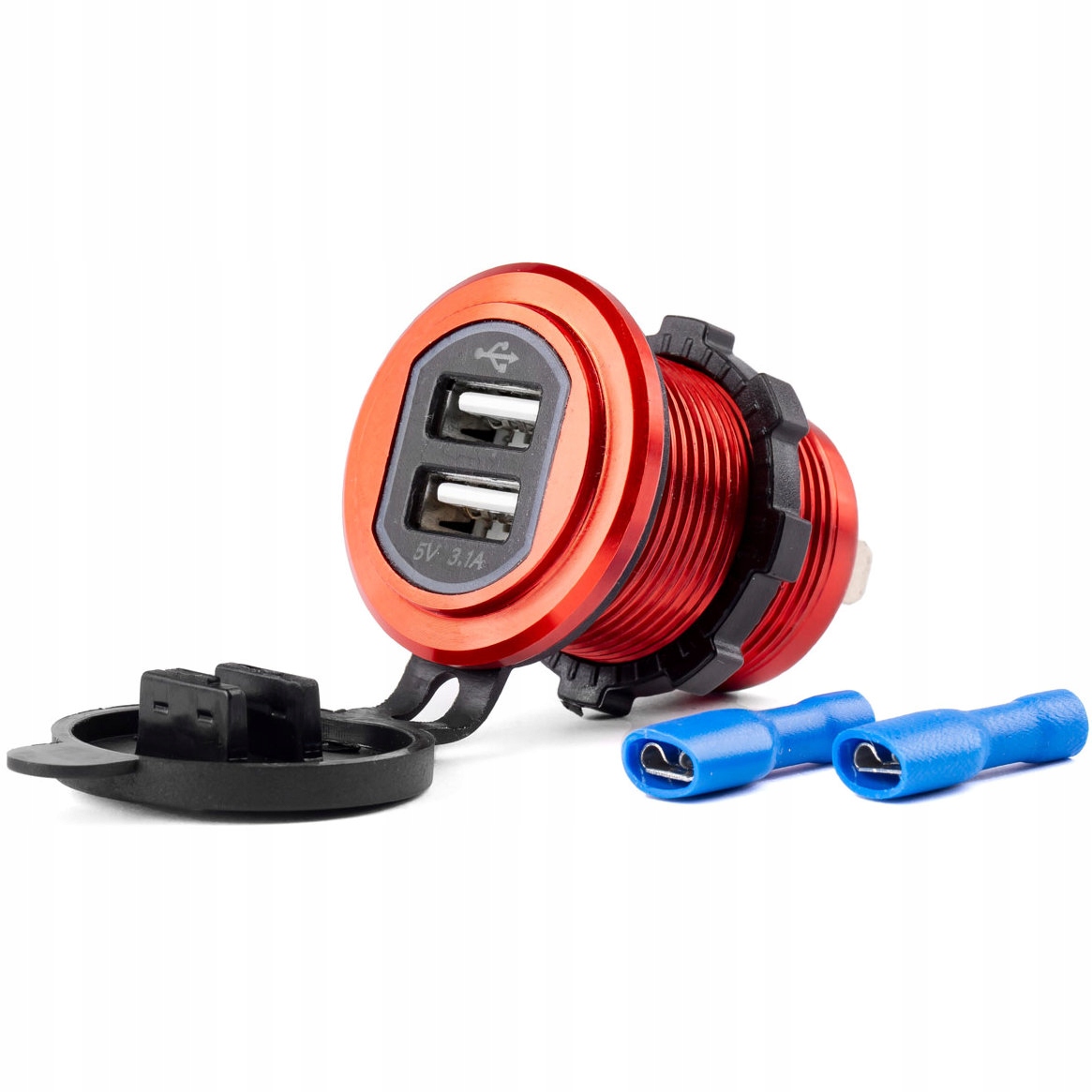 WODOODPORNA ŁADOWARKA SAMOCHODOWA 2x USB 12/24V