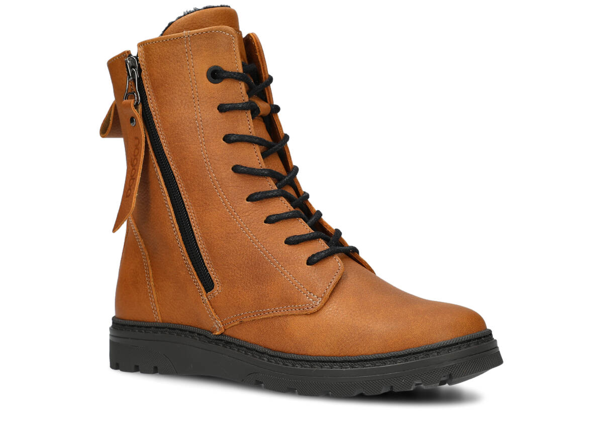 Nagaba 099 Rudé Zateplené, Pohodlné, Polské Dámské Boty