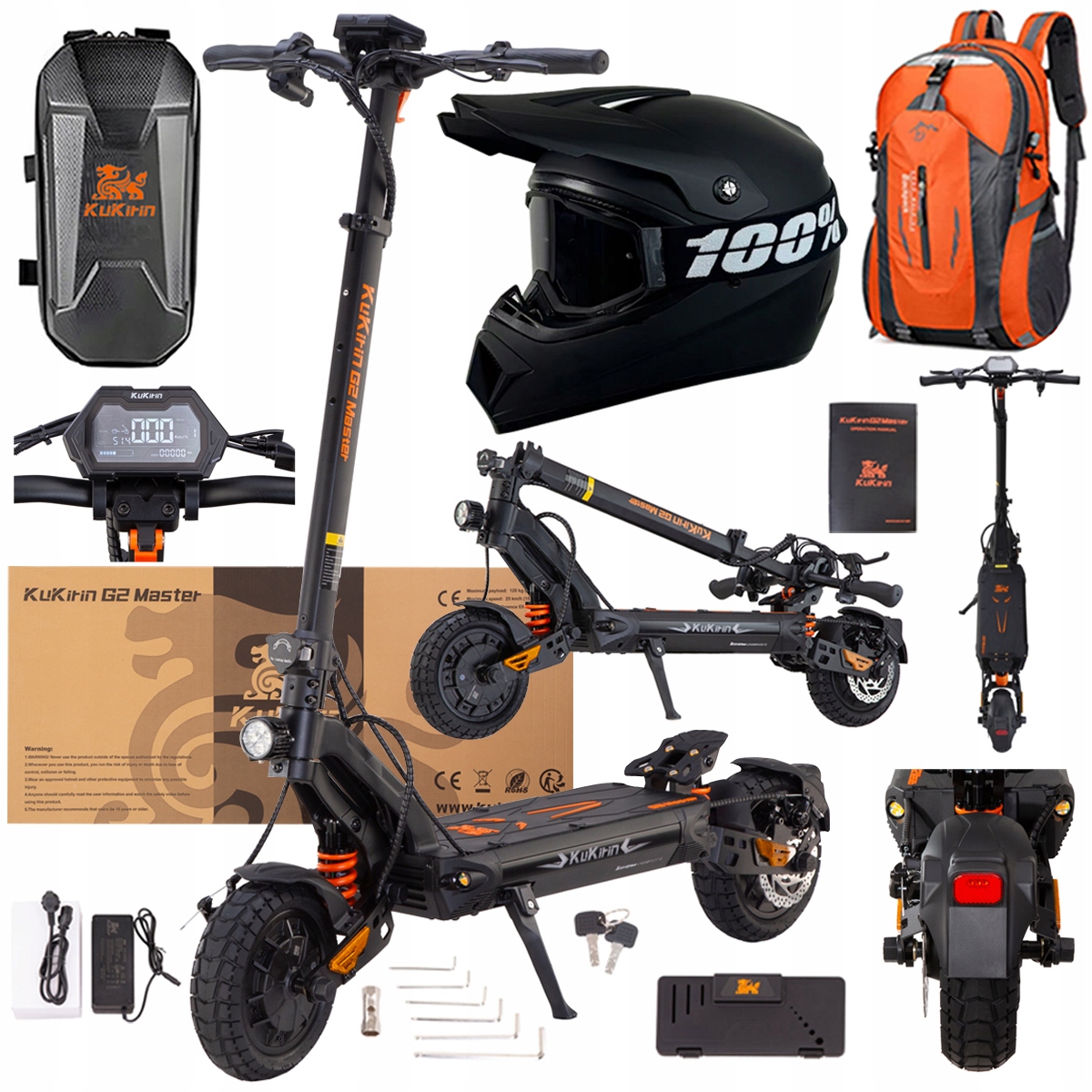 Kukirin G2 Master elektrické vozidlo 2000W 52V 20.8AH 70KM 60KM/H +Dárek