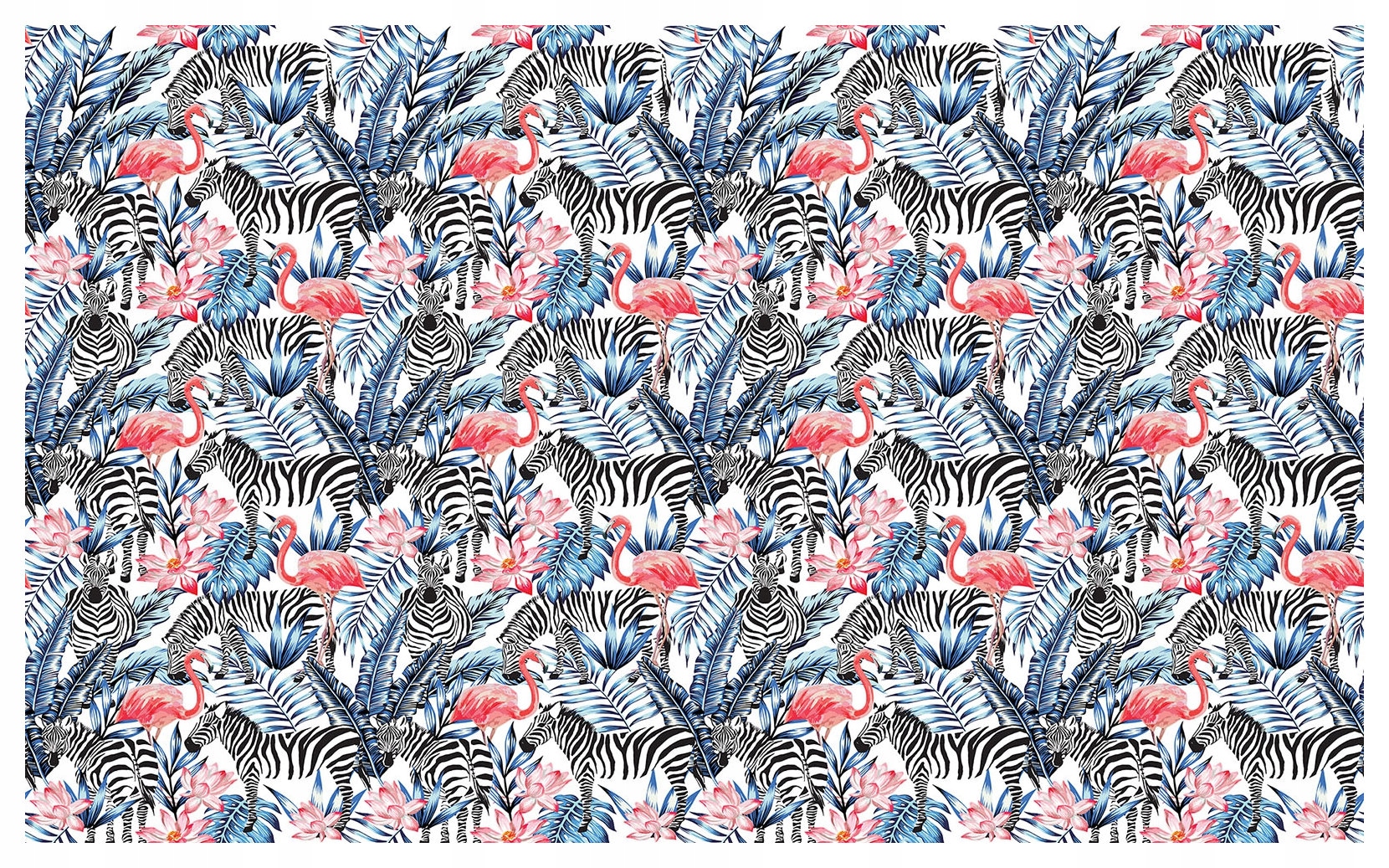 Fototapeta flizelina Zebry Plameňáci Tropický mix Exotika 250x175 lepidlo