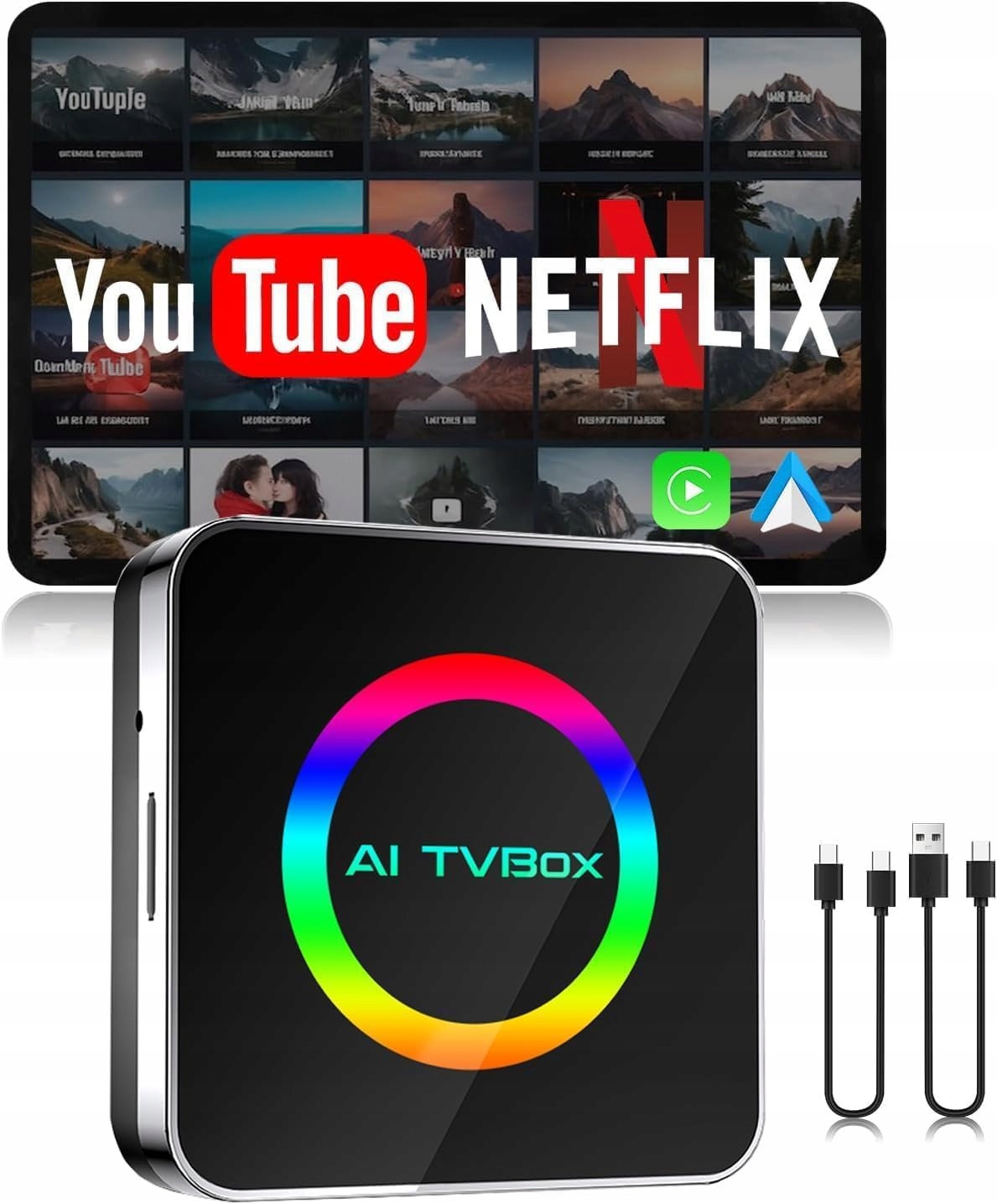 Bluetooth Adaptér Carplay Bezdrôtový Netflix Ai Box pre iPhone a Android