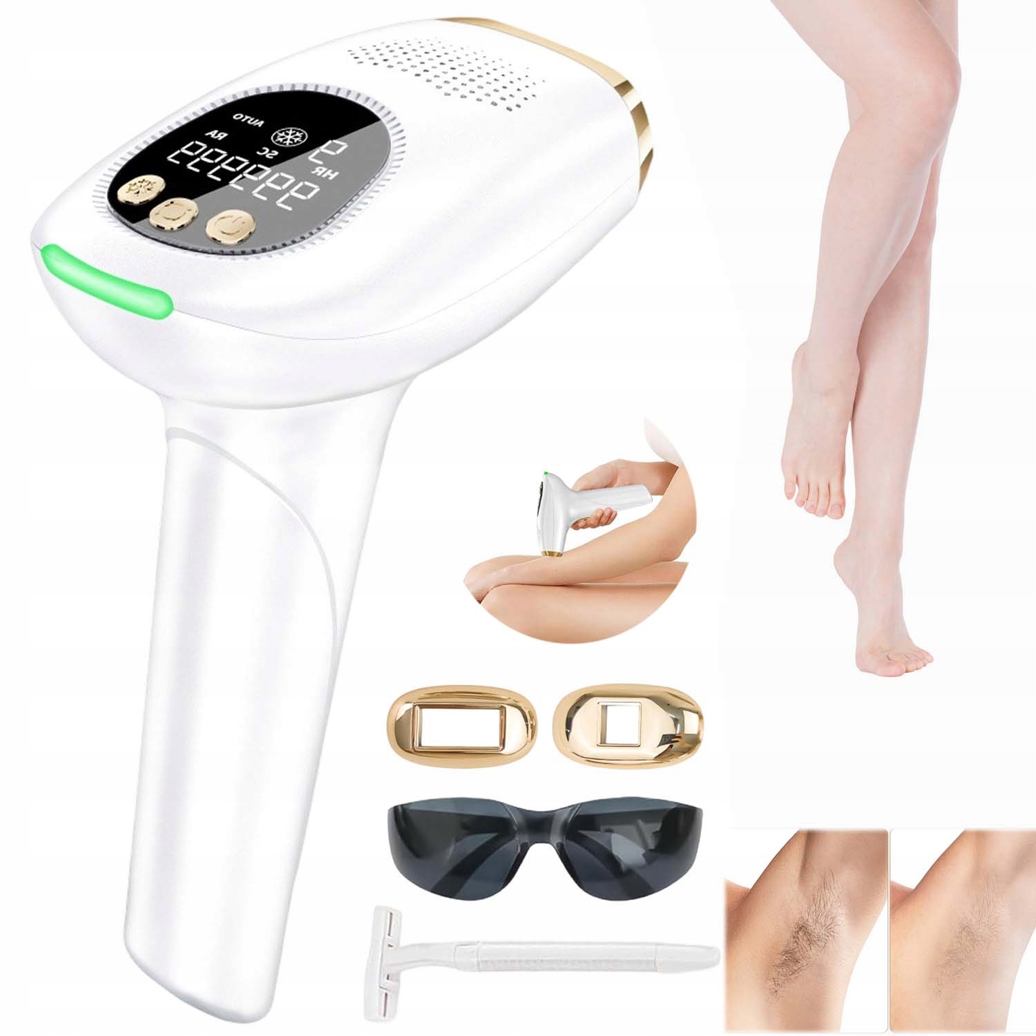 Depilátor Na Vlasy Těla Laserový Bikini Nohou Depilace Bezbolestná Pro Podpaží