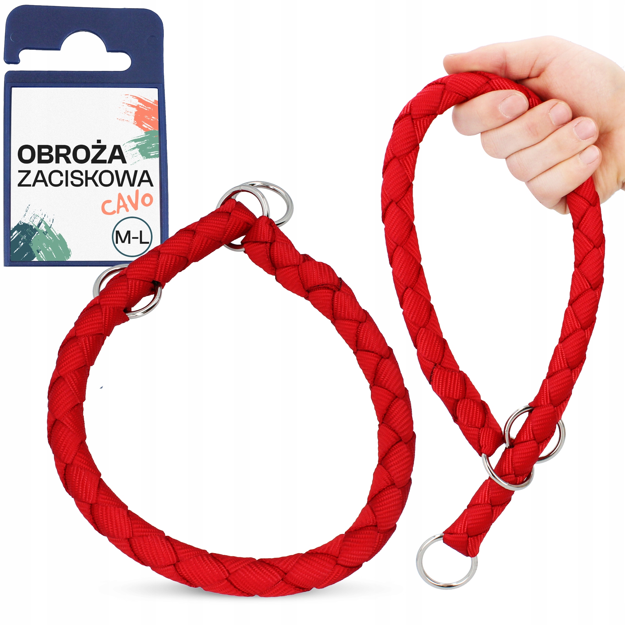 

Mocna Obroża Zaciskowa Półzaciskowa Dużego Psa M-L