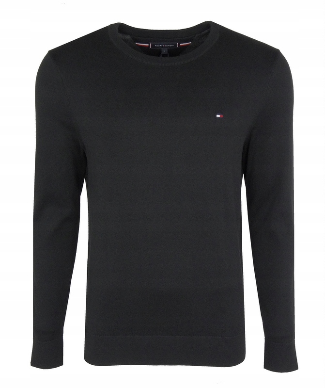 Tommy Hilfiger pánský bavlněný svetr, černý, XXL